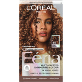 L'Oreal Paris Feria bottle and packaging showing multi-tone color options for vibrant results.