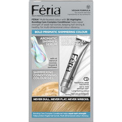 L'Oreal Paris Feria color swirl visual highlights the multi-faceted shimmer for vibrant results.