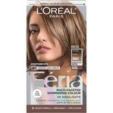 L'Oreal Paris Feria Downtown Brown swatch shows shimmering, multi-faceted color