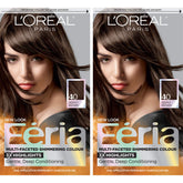 L'Oreal Paris Feria Espresso Shimmer packaging for bold at-home color options
