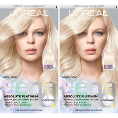 L'Oreal Paris Feria Extreme Platinum bottle pour for bold metallic color