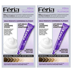 Purple anti-brass conditioner included in Feria Hyper Platinum kit