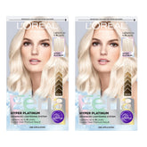 L'Oreal Paris Feria Hyper Platinum bleach kit box for at-home use