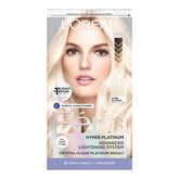 L'Oreal Paris Feria Hyper Platinum lightening system box for at-home platinum lift.