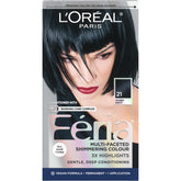 L'Oreal Paris Feria Starry Night box opens to reveal the color kit for vibrant results.