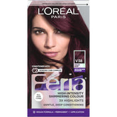 L'Oreal Paris Feria V38 Violet Noir bottle close-up shows rich violet tones.