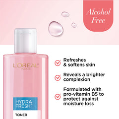 L’Oréal Paris HydraFresh Tónico: textura ligera que refresca sin resecar.