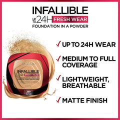 L'Oréal Paris Infallible Fresh Wear Polvo: efecto difuminado para tono uniforme