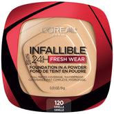 L’Oréal Paris Infallible Fresh Wear polvo-envase: acabado mate duradero todo el día.