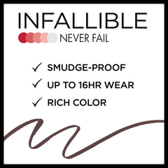 Difuminador integrado de L'Oreal Paris Infallible Never Fail para look ahumado suave
