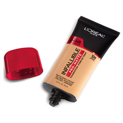 Hands applying Pro-Matte Foundation with fingers for quick blend