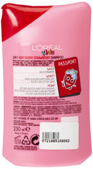 L'Oréal Paris Kids Extra Gentle 2in1 shampoo label visible with berry scent