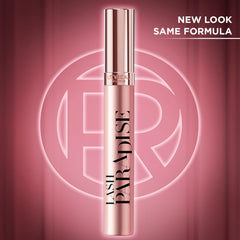 L'Oreal Paris Lash Paradise Mascara, aplicador ondulado, cobertura total y fácil aplicación.