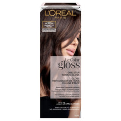 L'Oreal Paris Le Color One Step Toning Gloss cool brunette bottle pour enhances tone and shine.