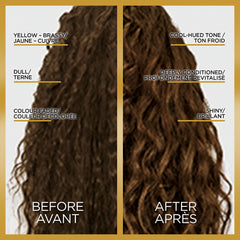 L'Oreal Paris Le Color One Step Toning Gloss on hair delivers cooling brunette tone and gloss.
