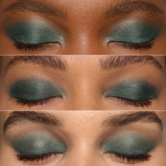 L'Oreal Paris Le Shadow Stick Twilight Emerald swipe demonstrates quick, even lid coverage.