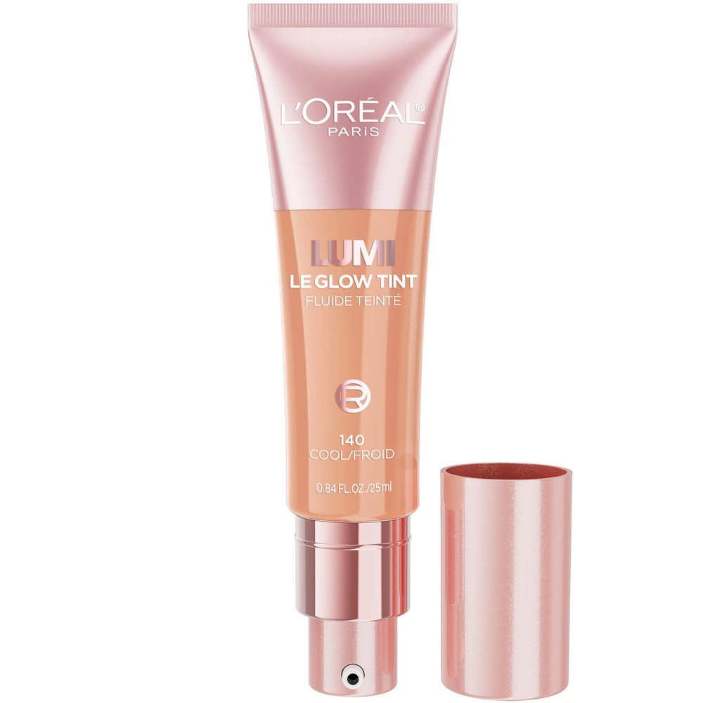 L'Oréal Paris Lumi Le Glow Tint en botella, brillo suave para iluminar la piel.