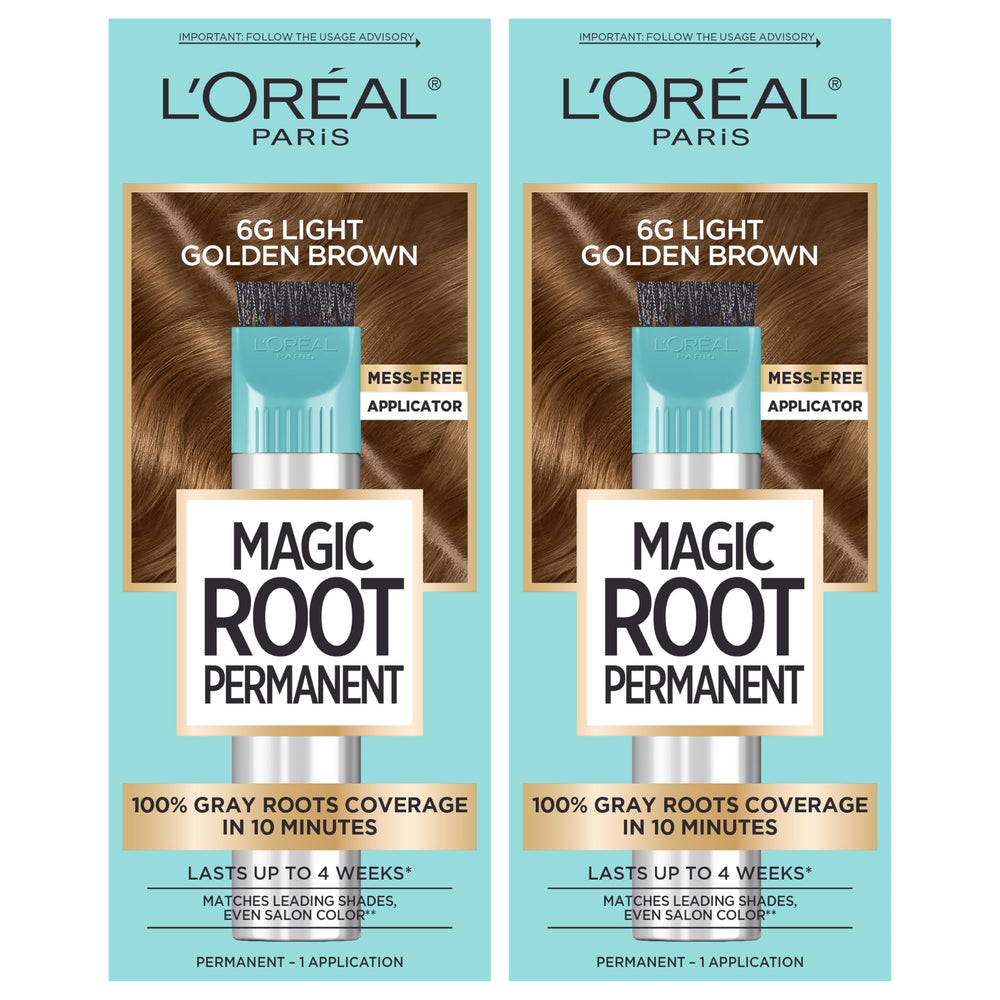 L’Oréal Paris Magic Root Permanent Color being applied with precision brush for quick gray root coverage