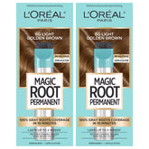 L’Oréal Paris Magic Root Permanent Color being applied with precision brush for quick gray root coverage
