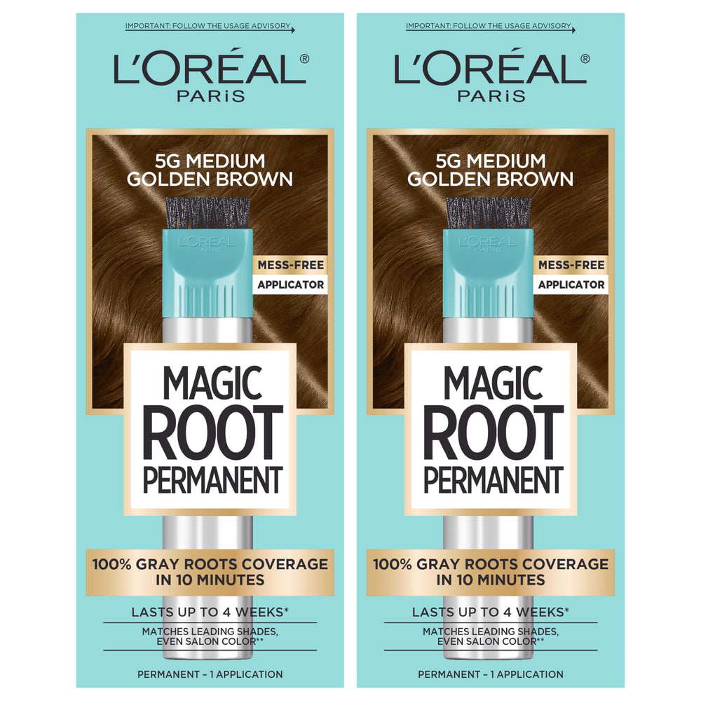 L’Oréal Paris Magic Root Rescue bottle shows fast 10-minute gray coverage.