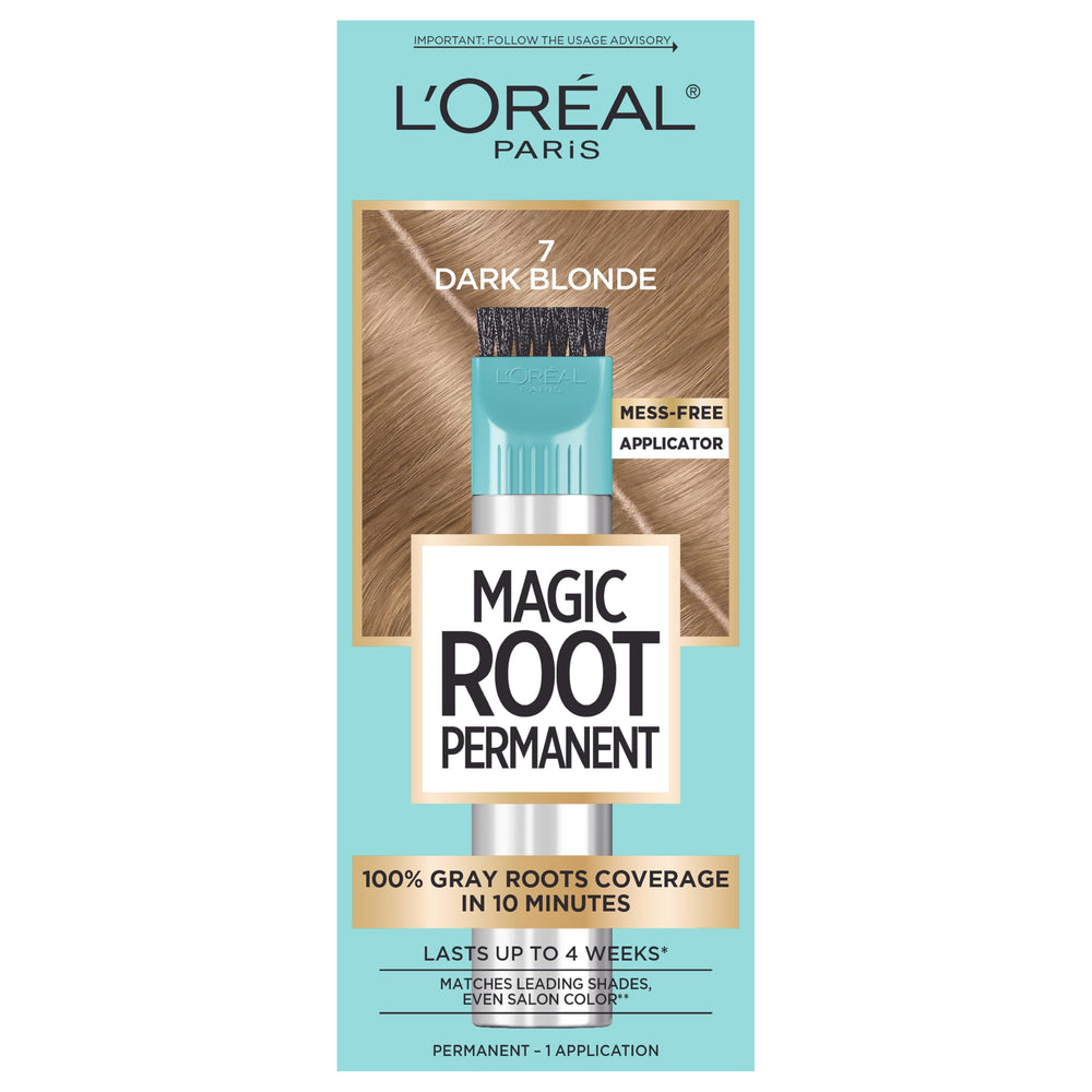 L'Oreal Paris Magic Root Rescue packaging front view for quick root touch-ups.