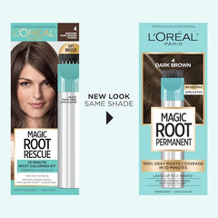L'Oreal Paris Magic Root Rescue root touchup gel provides gray coverage.