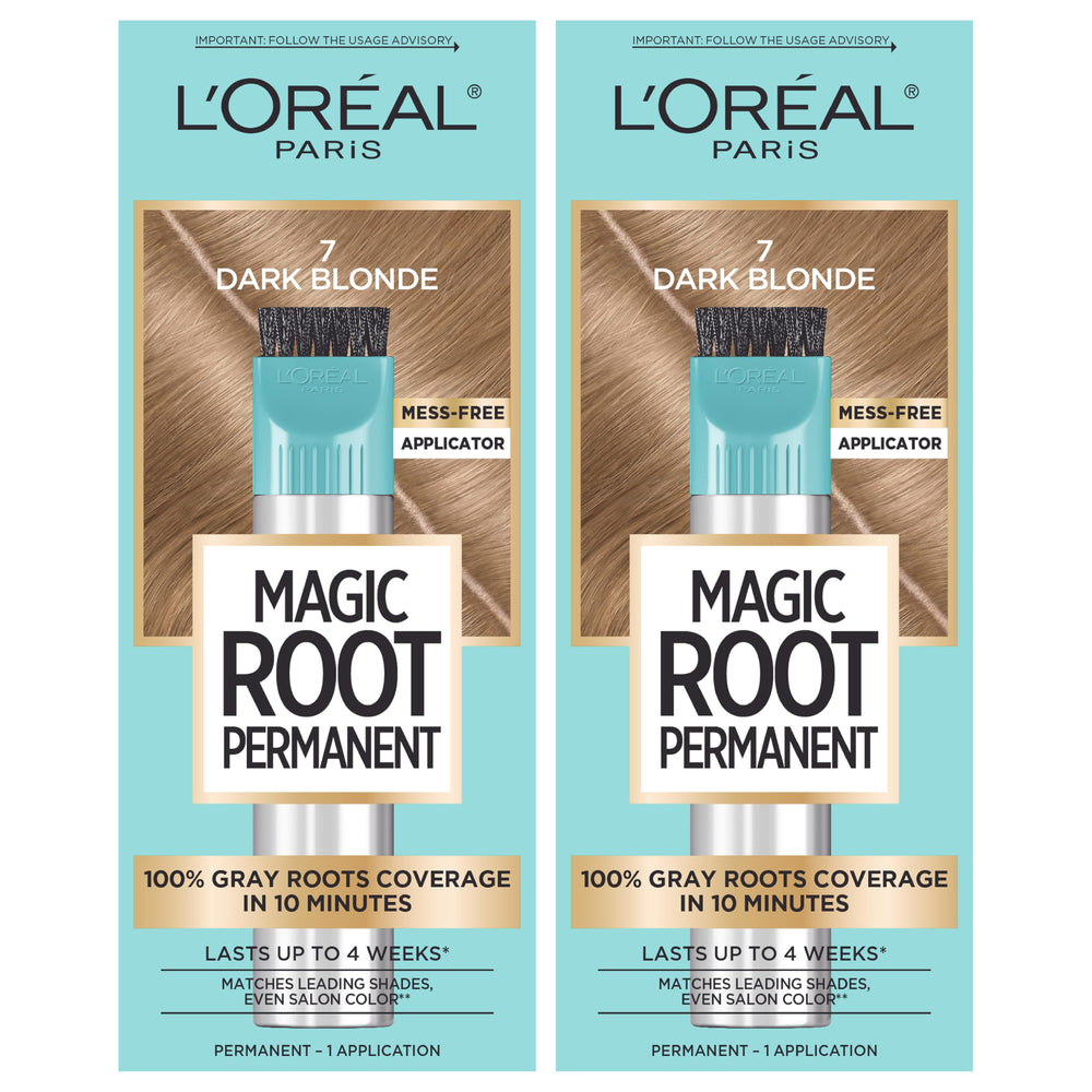 L’Oréal Paris Magic Root Rescue tube enables fast gray coverage between colorings.