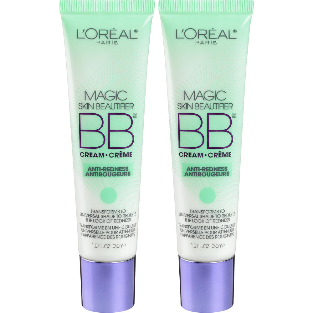 BB Cream antienrojecimiento de L’Oréal Paris en botella para tono uniforme.