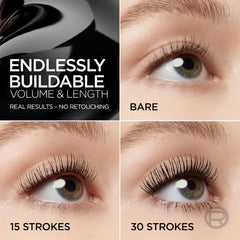 Loreal Paris Paradise Big Deal Mascara: tubo negro elegante para aplicación precisa