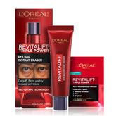 L'Oreal Paris Revitalift Triple Power Eye Bag Eraser applying instant tightening on under-eye area
