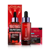 L'Oreal Paris Revitalift bottle shows hydration and anti-aging benefits.