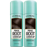 L'Oreal Paris Root Cover Up Dark Brown 2oz pack of 2 conceals gray roots instantly.