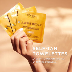 Toallita autobronceadora individual de L'Oreal Paris para aplicación rápida