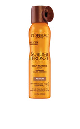 Sublime Bronze de L'Oréal Paris, botella de bruma autobronceadora para tono natural.