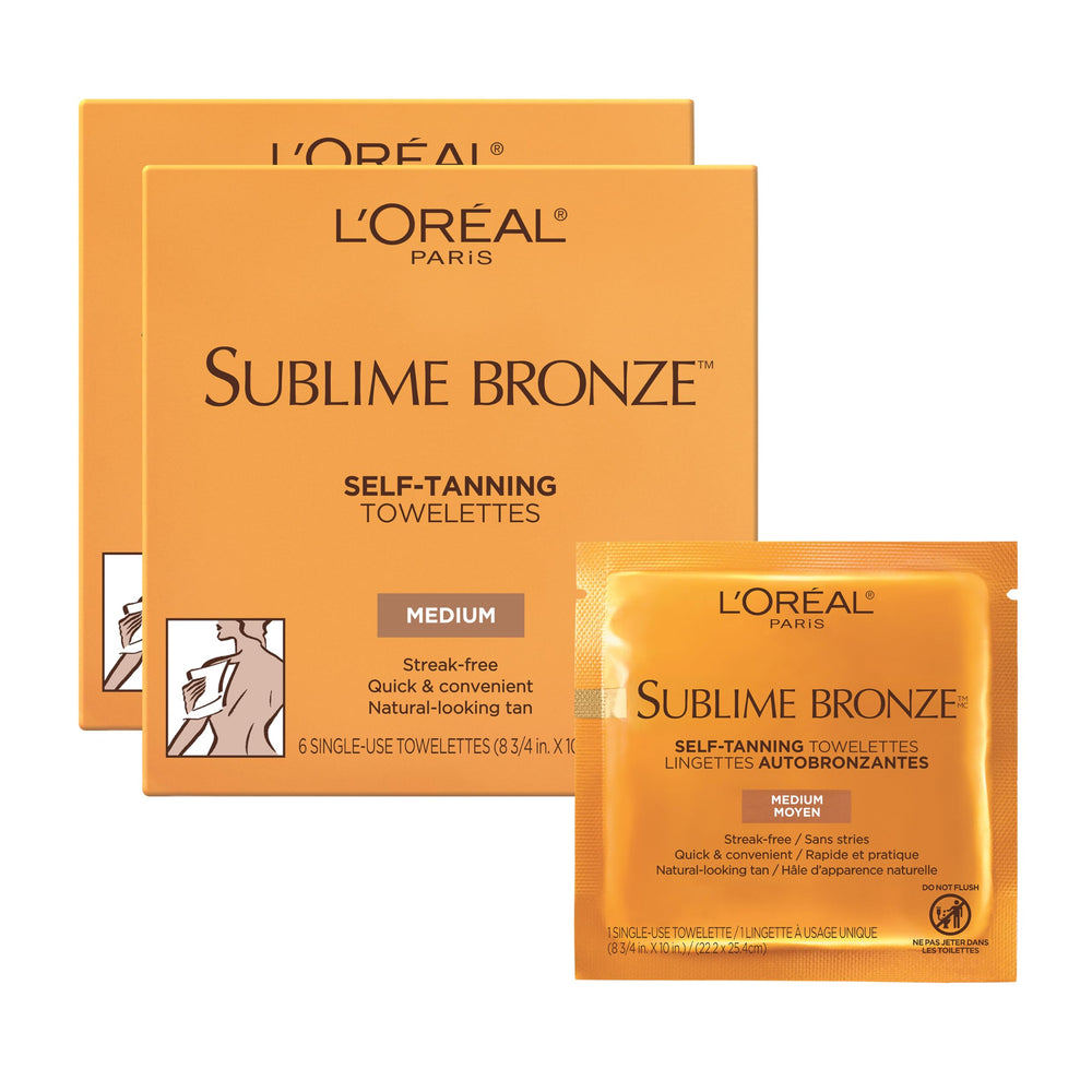 L'Oréal Paris Sublime Bronze: toallitas autobronceadoras para cuerpo, aplicación rápida y uniforme.