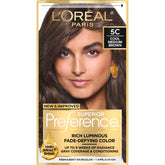 L'Oreal Paris Superior Preference 5C bottle shows fade-defying color for a rich cool brown.