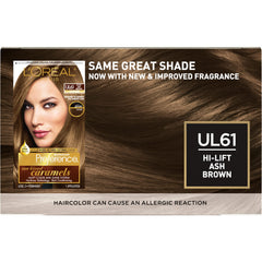 L'Oreal Paris Superior Preference ash brown color swatches show depth and dimension.