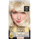 L'Oreal Paris Superior Preference LB01 Extra Light Ash Blonde bottle for fade-defying, luminous color
