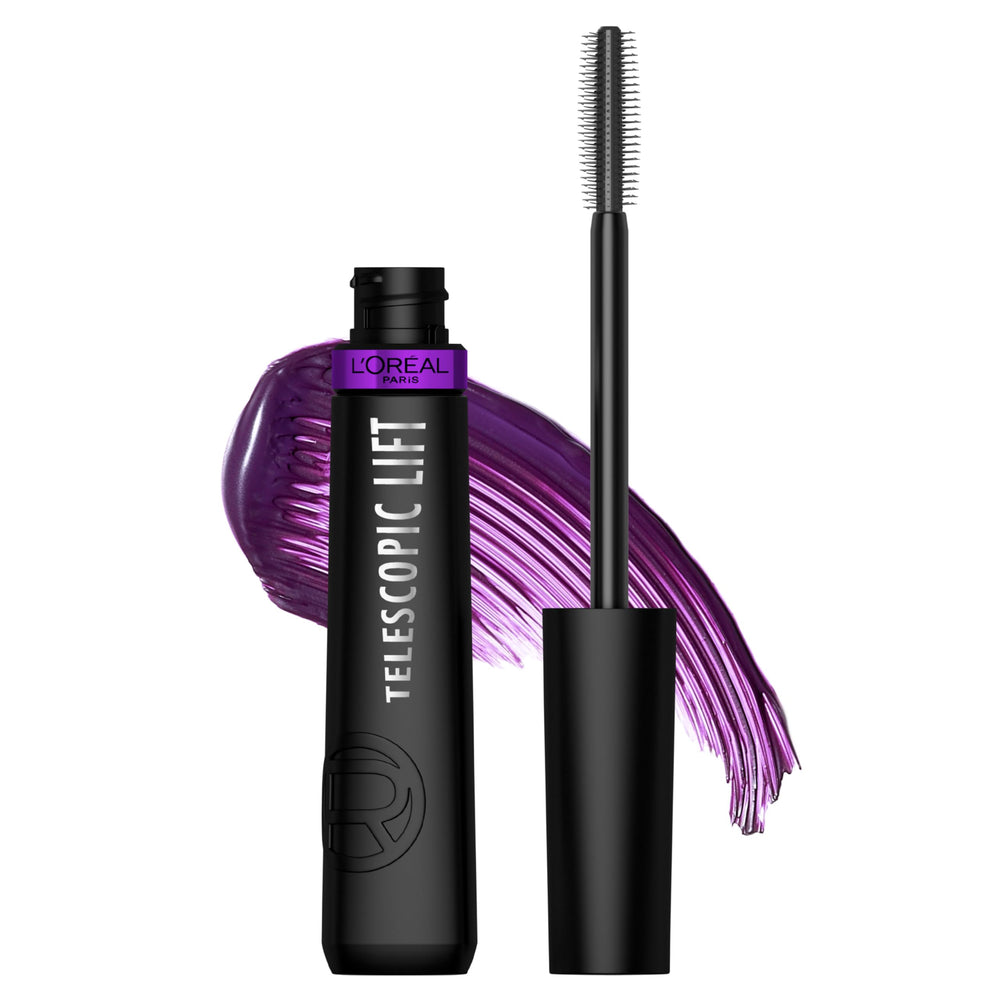 Máscara L'Oreal Paris Telescopic Lift con cepillo doble gancho para levantar pestañas y longitud