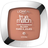 L'Oreal Paris True Match Blush Subtle Sable, aplicación suave en las mejillas para un rubor natural.