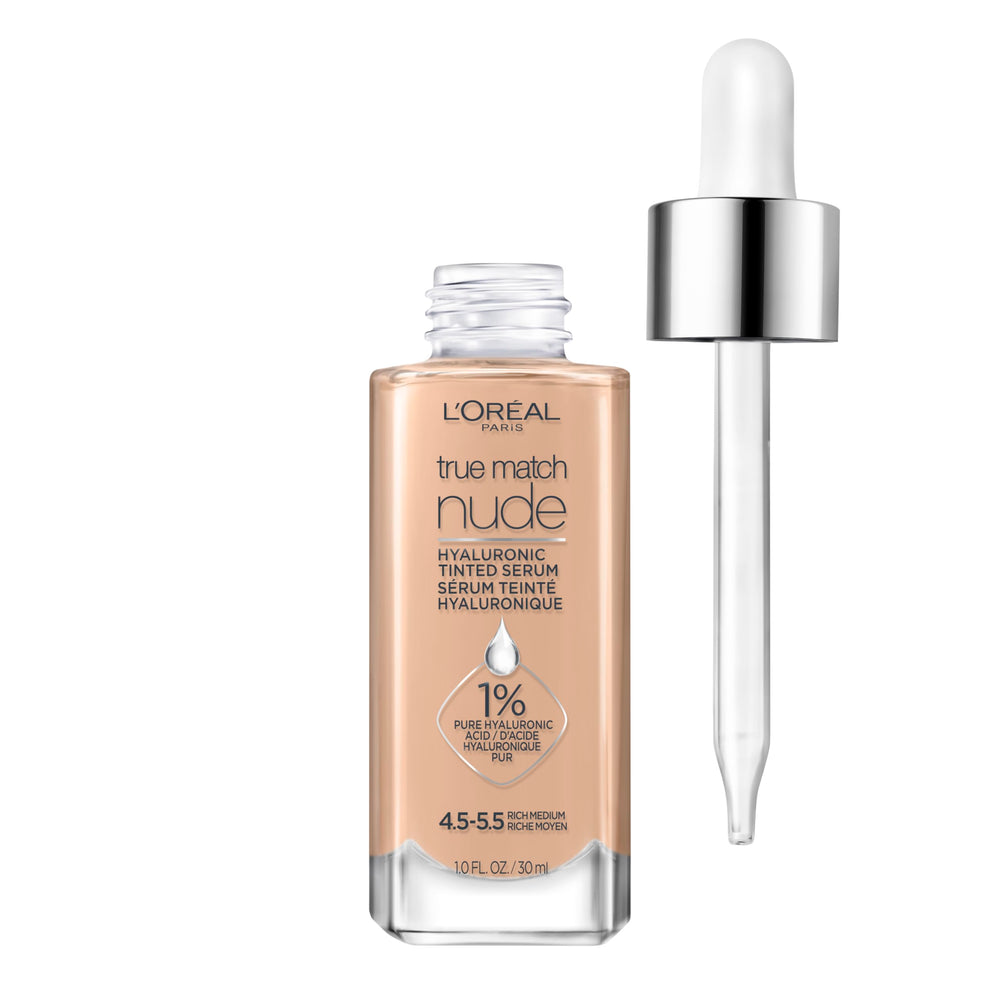 L'Oréal Paris True Match Nude, envase 1 oz para hidratación diaria.