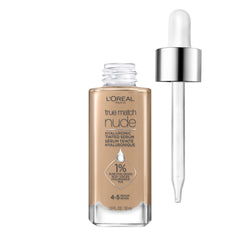 L’Oréal Paris True Match Nude Hyaluronic en botella con acabado radiante e hidratante.