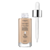 L'Oreal Paris True Match Nude Hyaluronic Serum: botella con hidratación ligera y brillo natural.