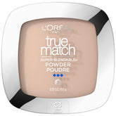L'Oreal Paris True Match powder compact C3 Light Medium for seamless shade matching.