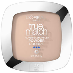 L'Oreal Paris True Match powder compact C3 Light Medium for seamless shade matching.