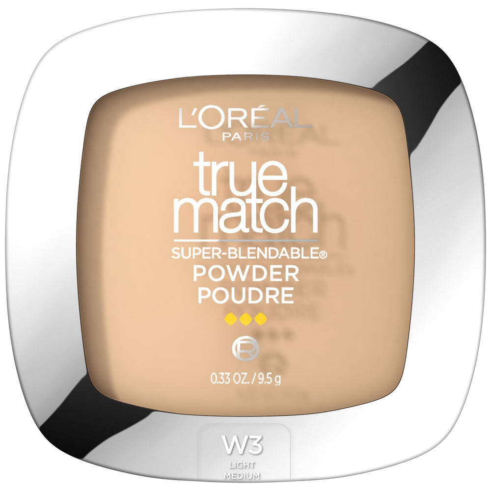 L’Oréal Paris True Match powder compact open for natural finish.