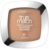 L'Oréal Paris True Match Powder compact delivers a natural finish with a seamless blend.