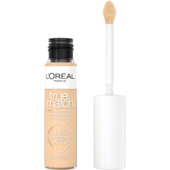 L'Oréal Paris True Match Radiant Serum Concealer, aplicador plano para cobertura rápida y uniforme.