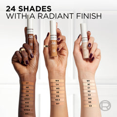 L'Oréal Paris True Match Radiant Serum Concealer 24 tonos para tono de piel natural.