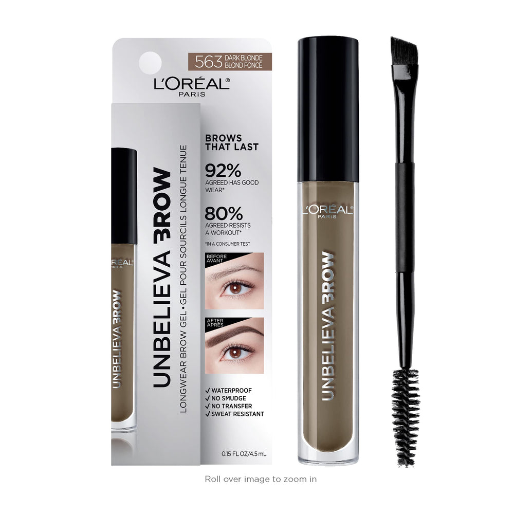 L'Oreal Paris Unbelieva-Brow Gel con aplicador-angulo para definición precisa.